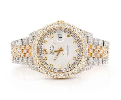 iced out rolex watch