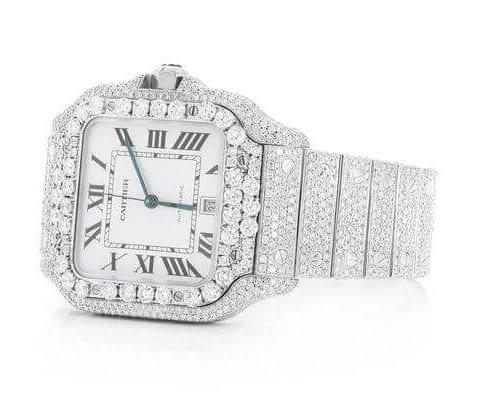 cartier iced out watch