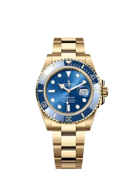rolex submariner blue and gold