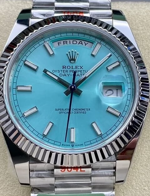 Replica Rolex Day-Date 40: Ice Blue Dial, Iconic Style